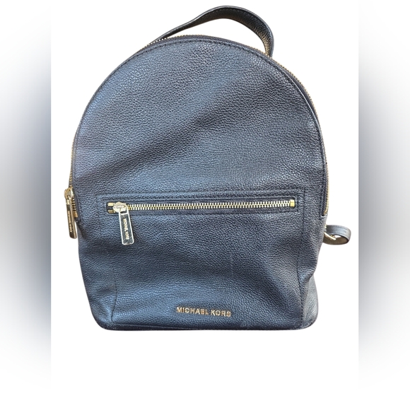 Michael Kors Handbags - Michael Kors Jessa Black Pebbled Leather Backpack